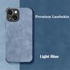 Lambskin Leather Case For iPhone 16 15 Pro Max 13 12 Pro 14 11 XR X 8 7 Matte Soft Solid Color ShockProof Cover