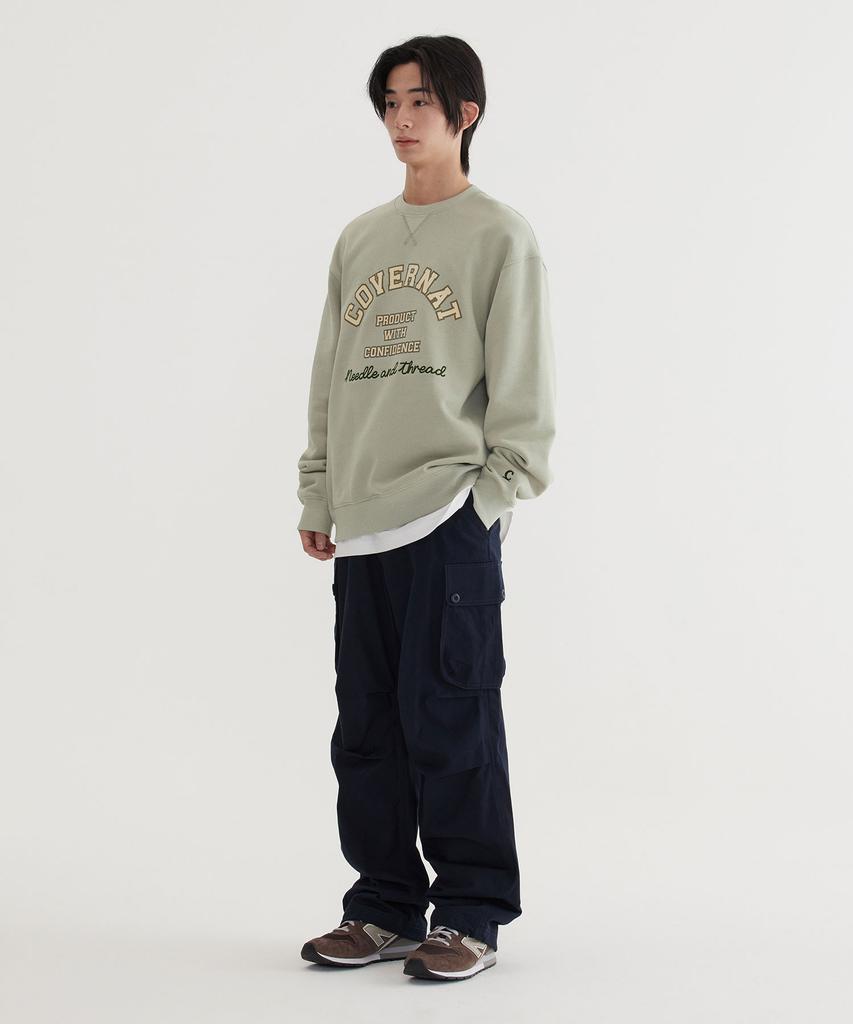 COVERNAT Classic Arch Logo Sweatshirt Light Khaki