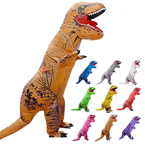 Leafdeer Adult Tyrannosaurus Inflatable Cosplay Costume Suit, T-REX (White)