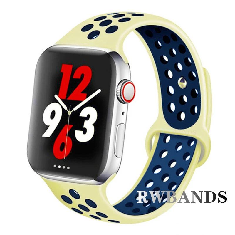 Спортивный ремешок для Apple Watch Band 46 мм 44 мм 40 мм 42-38-41 мм 45 мм Дышащий браслет iWatch Series 10 9 8 7 6 SE 5 3 Ultra 2 49 мм