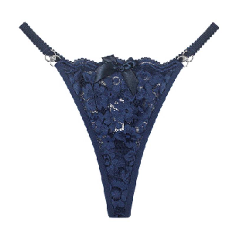 TERMEZY Сексуальные женские трусики-стринги, кружевное нижнее белье с вышивкой, с низкой талией, тонкие стринги с бантом, женские трусы, удобные стринги, нижнее белье