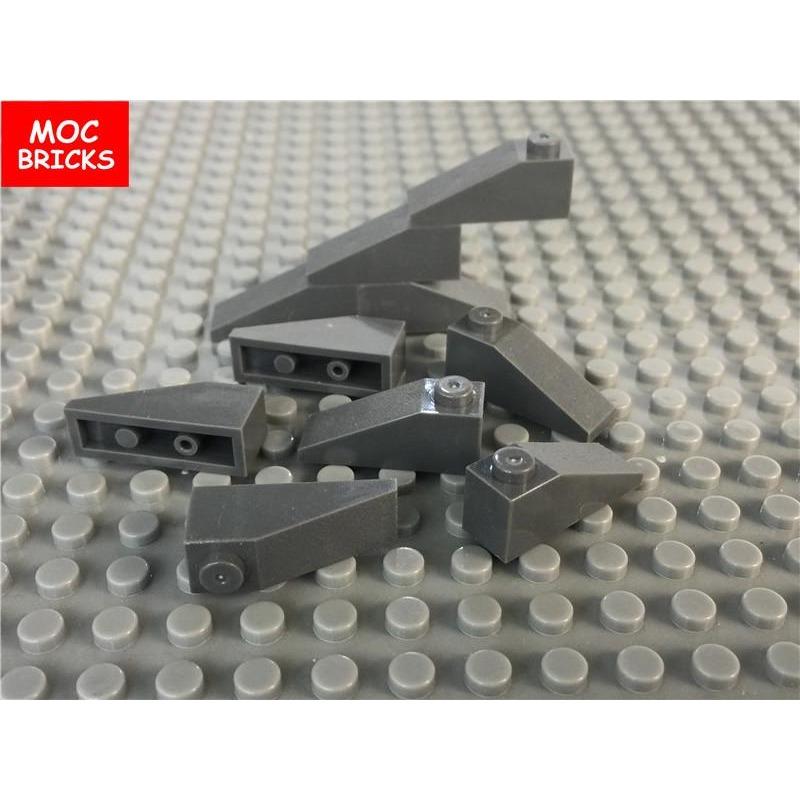 100 шт./лот Кирпичи MOC Коричневый Серый Наклонный Кирпич 1x1x3 совместим с 4286 DIY Образовательные Строительные Блоки Фигурка Детские подарки