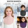 Ветрозащитный детский шарф Теплый воротник-гольф Утолщенный вязаный съемный воротник Мальчики Девочки