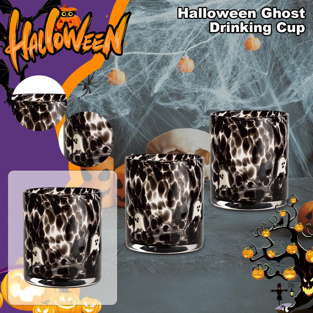 Хэллоуин Стеклянные чашки Стакан для сока Олд Фэшн Выдувные питьевые стаканы Милая жуткая посуда Подарочный набор для вечеринки на Хэллоуин