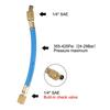 Заправочный шланг 1/4" SAE адаптер комплект для зарядки охлаждающей жидкости кондиционера инжектор хладагента автомобильный кондиционер быстроразъемное соединение 30 мл 1 унция