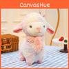 Rainbow Cute Sheep Plushie Animal Toy With Short Pile Fabric For Kids Playroom