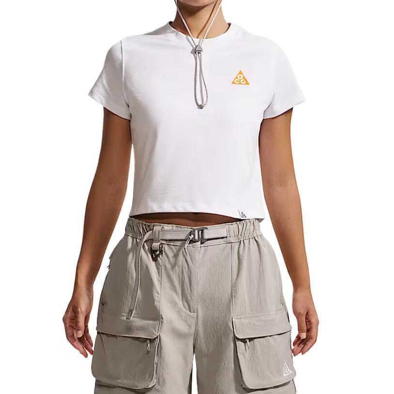 Nike Женская футболка ACG Dri-Fit с коротким рукавом, удобная, быстросохнущая, топ IW1394-100