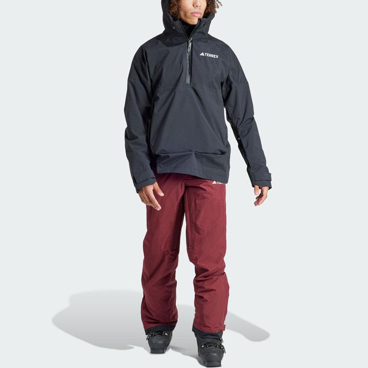 Adidas Xperior 2L Lined Rain.Rdy Anorak Logo Outdoor Sports Hooded Ski Jacket Men Jacket Black IB4217