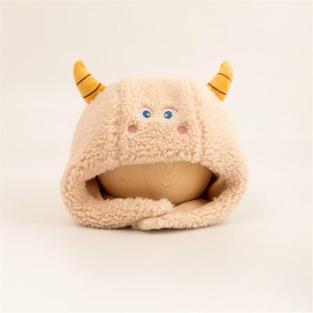 Earflaps Baby Winter Hat Cow Horn Ear Protection Cap Cartoon Baby Beanie  Outdoor