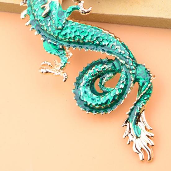 3D мультяшный 2024 год Дракона, кулон, брелок с драконом и инкрустацией стразами, цинк, счастливый китайский