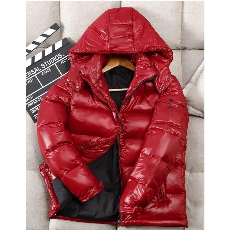 Men's and Women's White Duck Down Coat, Hooded Thickened Warm and Coldproof Measurement Coat