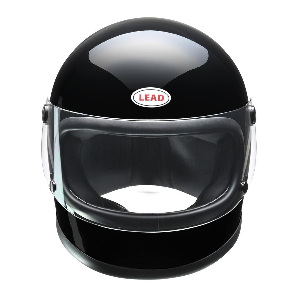 LEAD Motorcycle Helmet Full Face Black Free Size RX-200R (57-60cm)