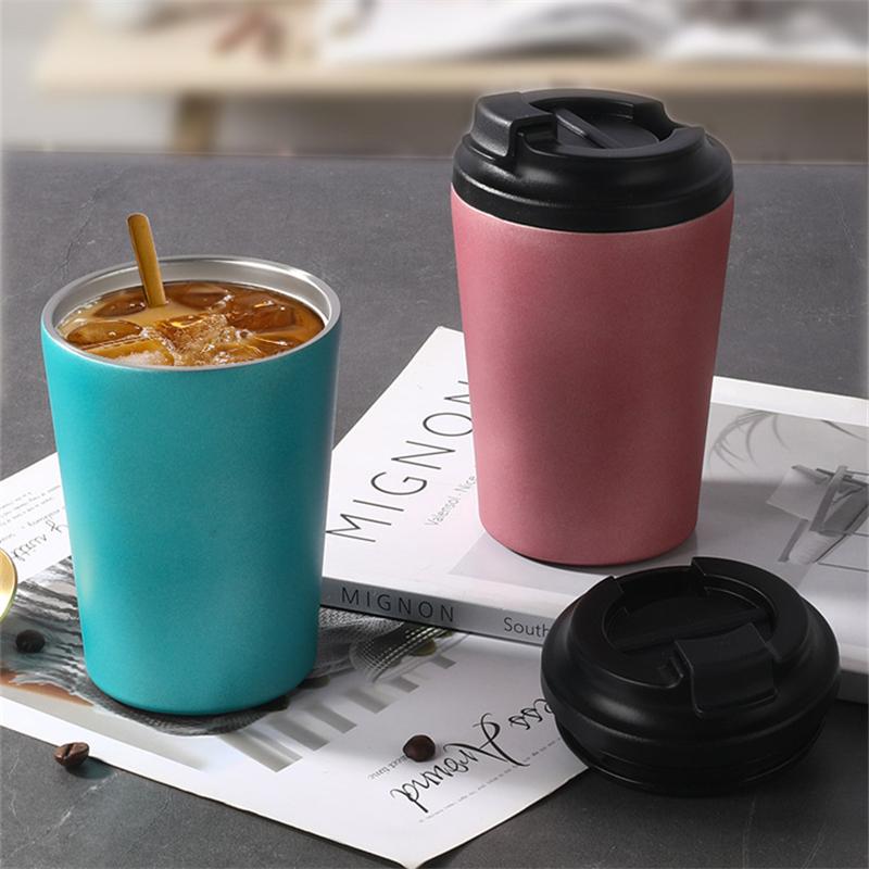 Vacuum Thermal Coffee Cup with Lid Stainless Steel Tumbler Portable Travel Car Insulated Mug for Tea Milk Water Bottle Drinkware
