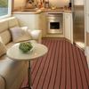 EVA Foam Teak Boat Decking Sheet Carpet Self-Adhesive Marine Yacht RV Boat Flooring Mats Decking Pad 94.5" x 35.4" Brown