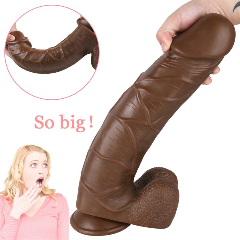 Женский супер толстый длинный имитация большого фаллоимитатора пениса SM Real Feeling секс-игрушки прибор большая анальная пробка