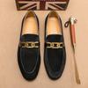 Мужские роскошные кожаные цепные дизайнерские брендовые повседневные офисные туфли-лоферы мокасины свадебные черные мужские туфли для мужчин 38~46