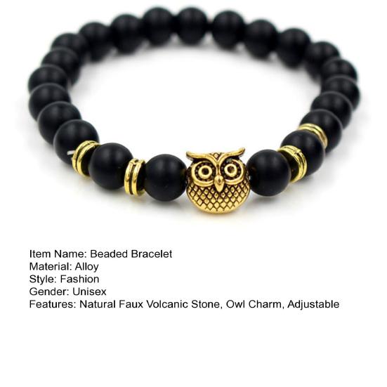 Стильный браслет с подвеской в ​​виде совы, унисекс, декоративный