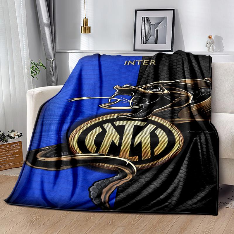 1pc Blanket Inter Milan logo1 Print Design, Lightweight Blanket for Sofa, Bed- Soft &Warm, Gift for All Seasons like Christmas, Halloween