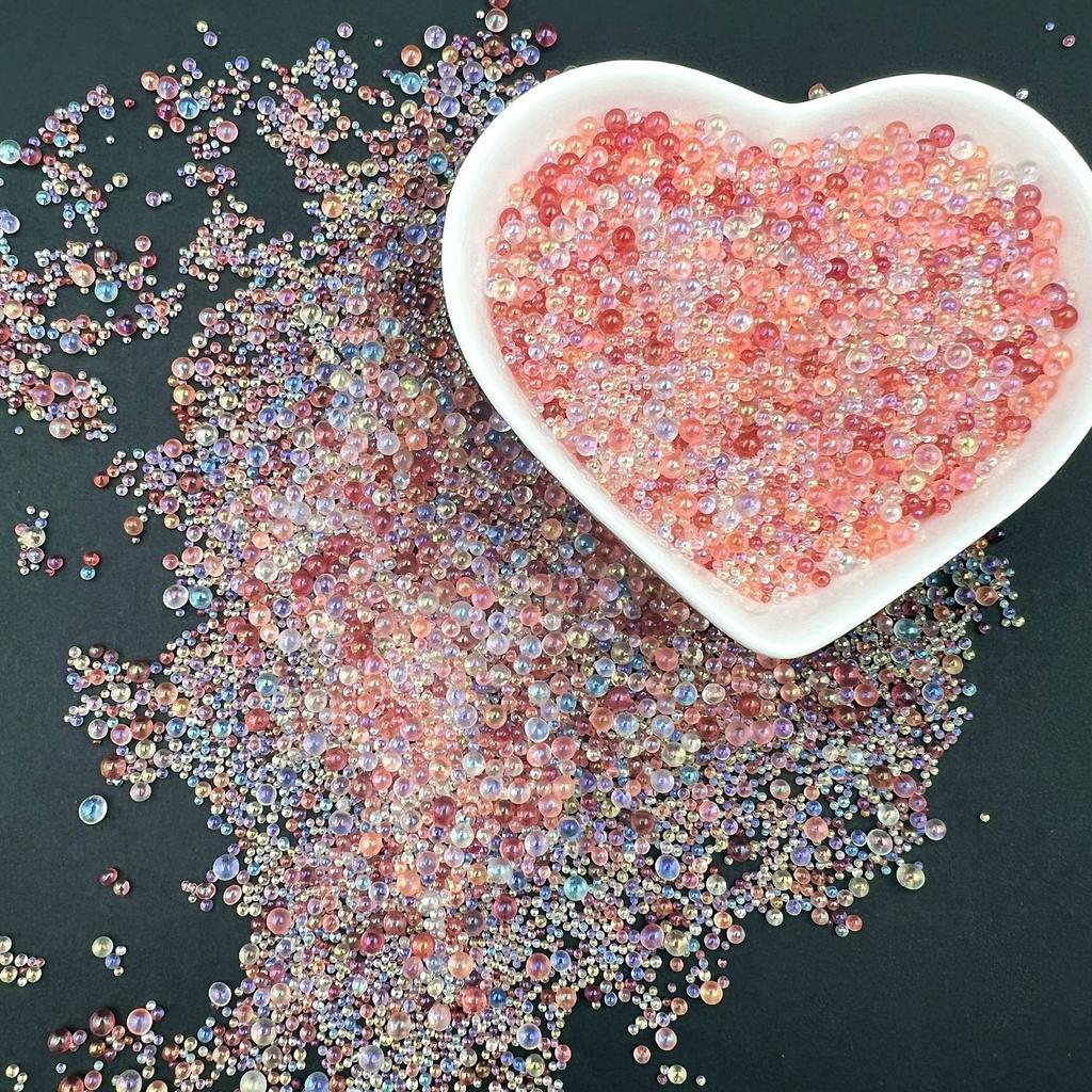 Креативные смешанные цвета смешанные характеристики 50 г/упак. Непористые пузырьковые бусины Волшебный цвет Прозрачные стеклянные бусины-сферы DIY Ювелирные аксессуары Пузырьковые бусины