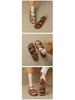 Weiwei Girl 020-1 French Style Flat Roman Sandals - Summer 2024 Women's One-Strap Shoes
