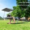 JINGGENG Foldable Sun Lounger with Canopy