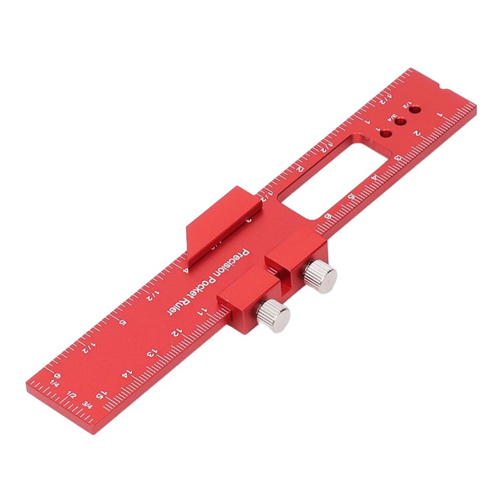 Aluminum Alloy Adjustable Sliding Stop Ruler Clear Scales T Type Scribing Ruler Marking