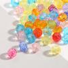 30-200 шт. граненые акриловые бусины, цветные прозрачные, свободные разделительные бусины для изготовления ювелирных изделий, аксессуары своими руками