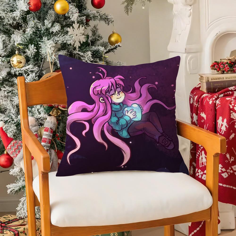 CCeleste Game Funny Pillow Case Silky Short Plush With Invisible Zipper Dustproof Sofa Cushion Cover For Home Decor