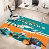 1pc Miami Dolphins logo Print Area Rug - Soft, Washable Non-Slip Indoor Mat, Living Room, Home Office Decorative Rug,Office Decorative