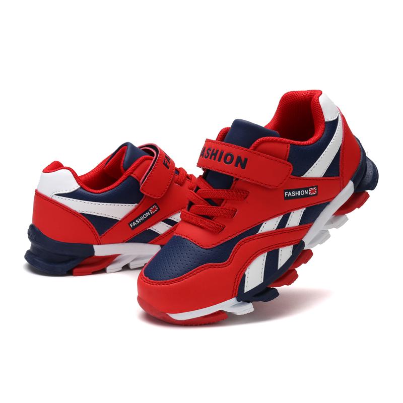 28-40 Children and Teenagers Plus Size Simple Fashion Trend Velcro Casual Sports Shoes Running Shoes