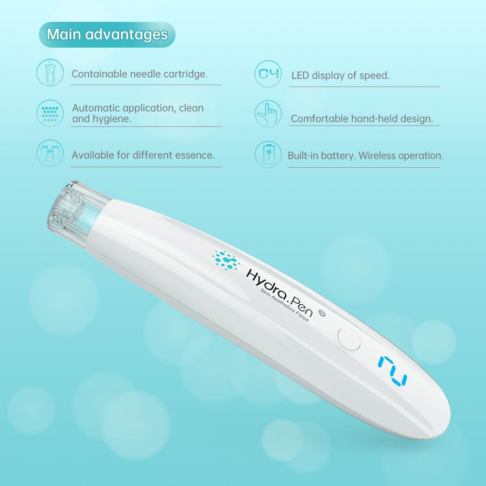 Hydra Pen H2 Wireless Professional Microneedling Pen Hydrapen Hydra Roller Pen Automatic Serum Applicator With 10pcs Cartridges