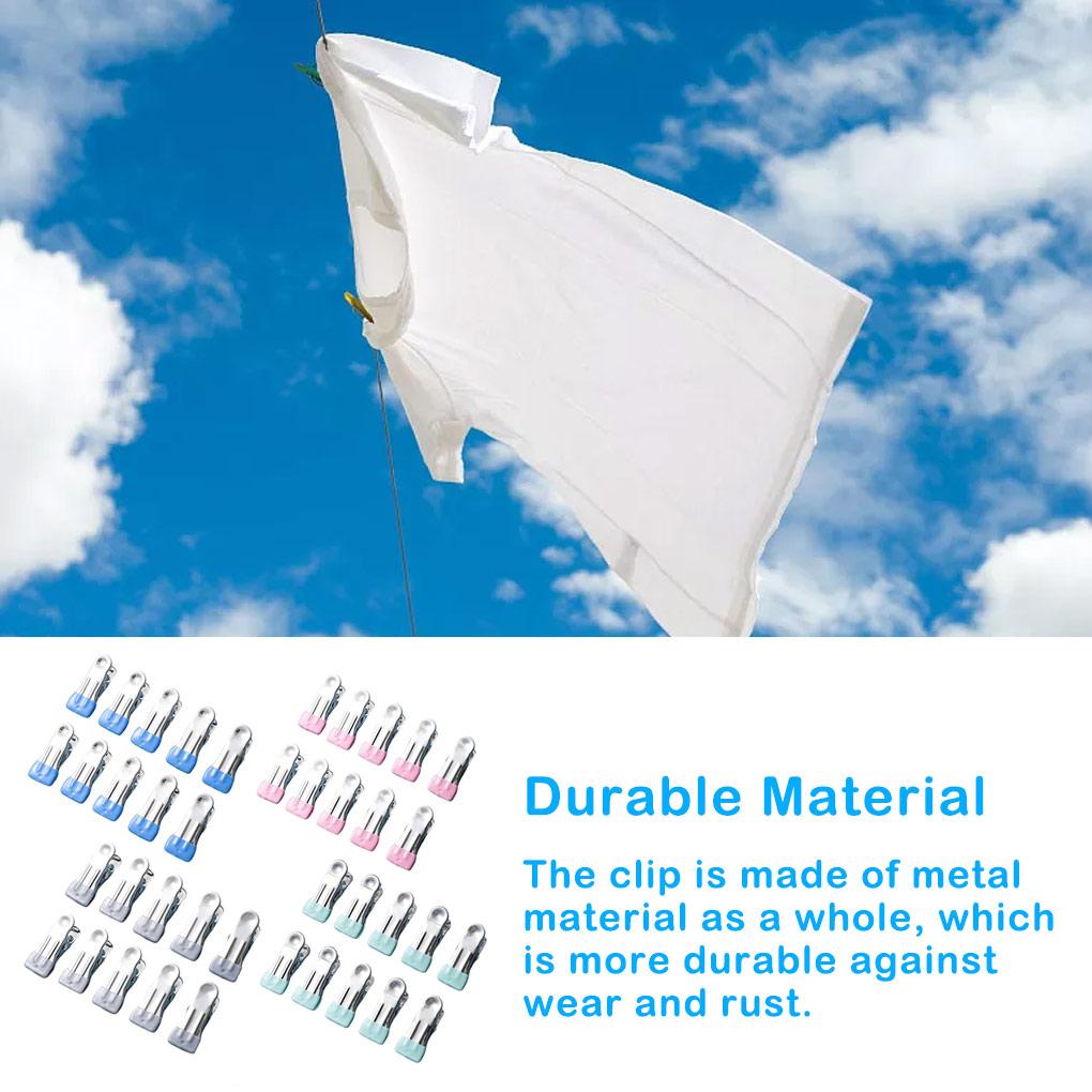 10Pcs Clothes Drying Hanger Anti-Skid Multi-functional Home Fixed Clamps Windproof Outdoor Clothespins Household Kitchen Towel