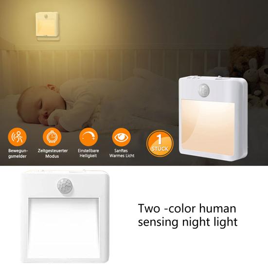 Ночной светильник с вилкой США, датчиком движения PIR, регулируемой яркостью, 3 режима, регулируемая яркость, настенный светильник для ванной комнаты, лестницы, товары для дома