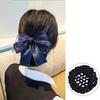 Bow Bowknot Hair Bun Women Spring Clips Hairgrips Cover Net Sweet Korean Bun Snood  For Girls