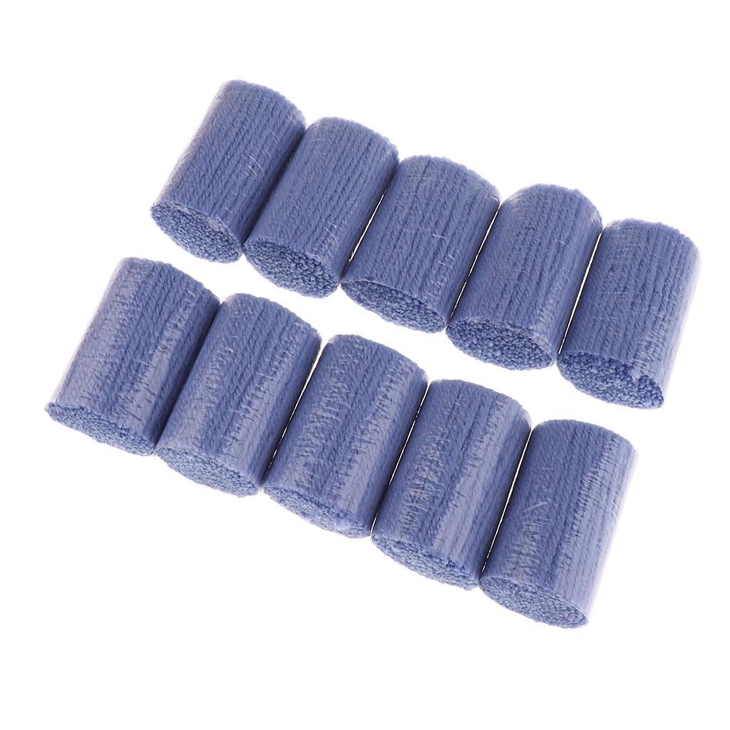 10 связок пряжи для вязания крючком ковриков для швейных поделок синего цвета