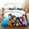 Комплект постельного белья Bakemonogatari Single Twin Full Queen King Size Bed Set Adult Kid Bedroom Duvetcover Sets Anime Bed Sheet Set