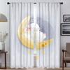 Anti-mosquito Curtains for Camera Cute Animals Blackout Curtain for Room 2 Panel Home Interior Curtains Halloween Decoration