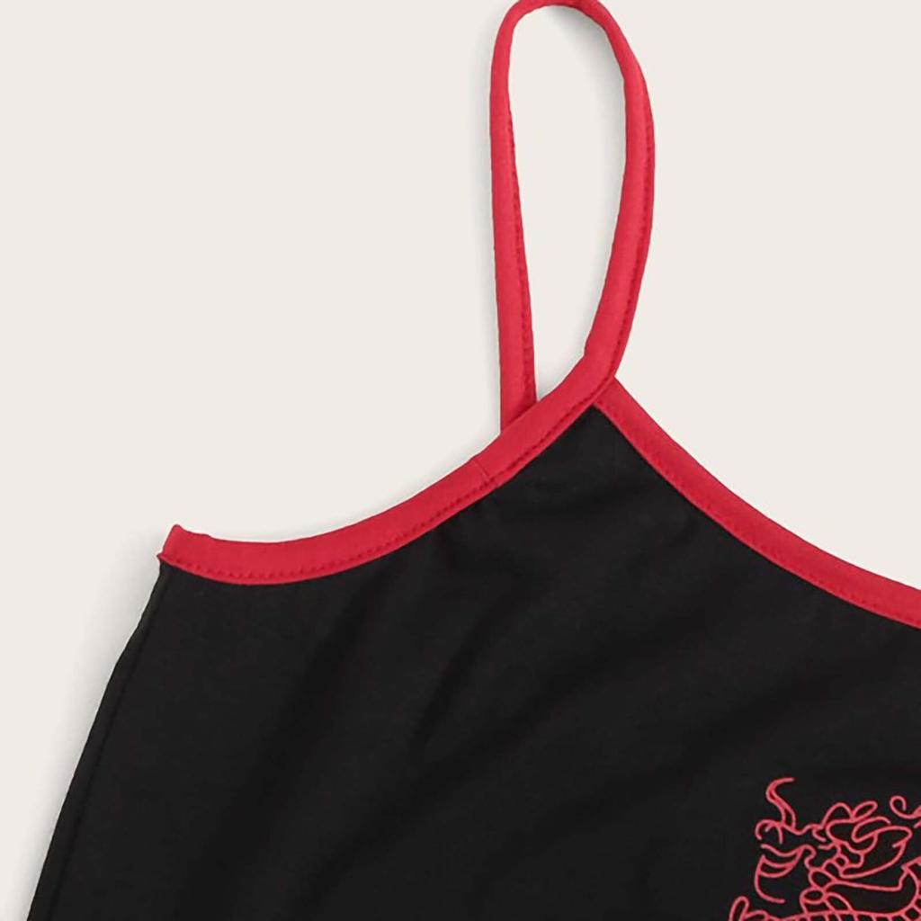 Fashion Pajama Sets Sexy Sling Dragon Animal Print Plaid Print Sleepwear Lingerie Underwear Female Homewear Summer Pyjama