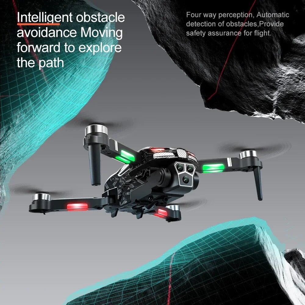 New V186 Pro Drone Professional Brushless Wifi FPV Optical Flow 3 HD Aerial Photography Obstacle Avoidance Foldable Quad-rotor Drone Children's Toy