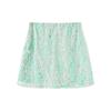 Kaslead New Women clothes Western Style Fashion Sexy Three-Dimensional Embroidery Mesh Sequined Flower Skirt