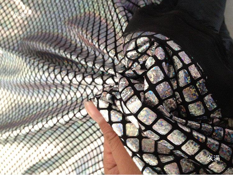 Iridescent Gold Glitter Laser-Spray Dance Skirt with Crystal Background Pattern