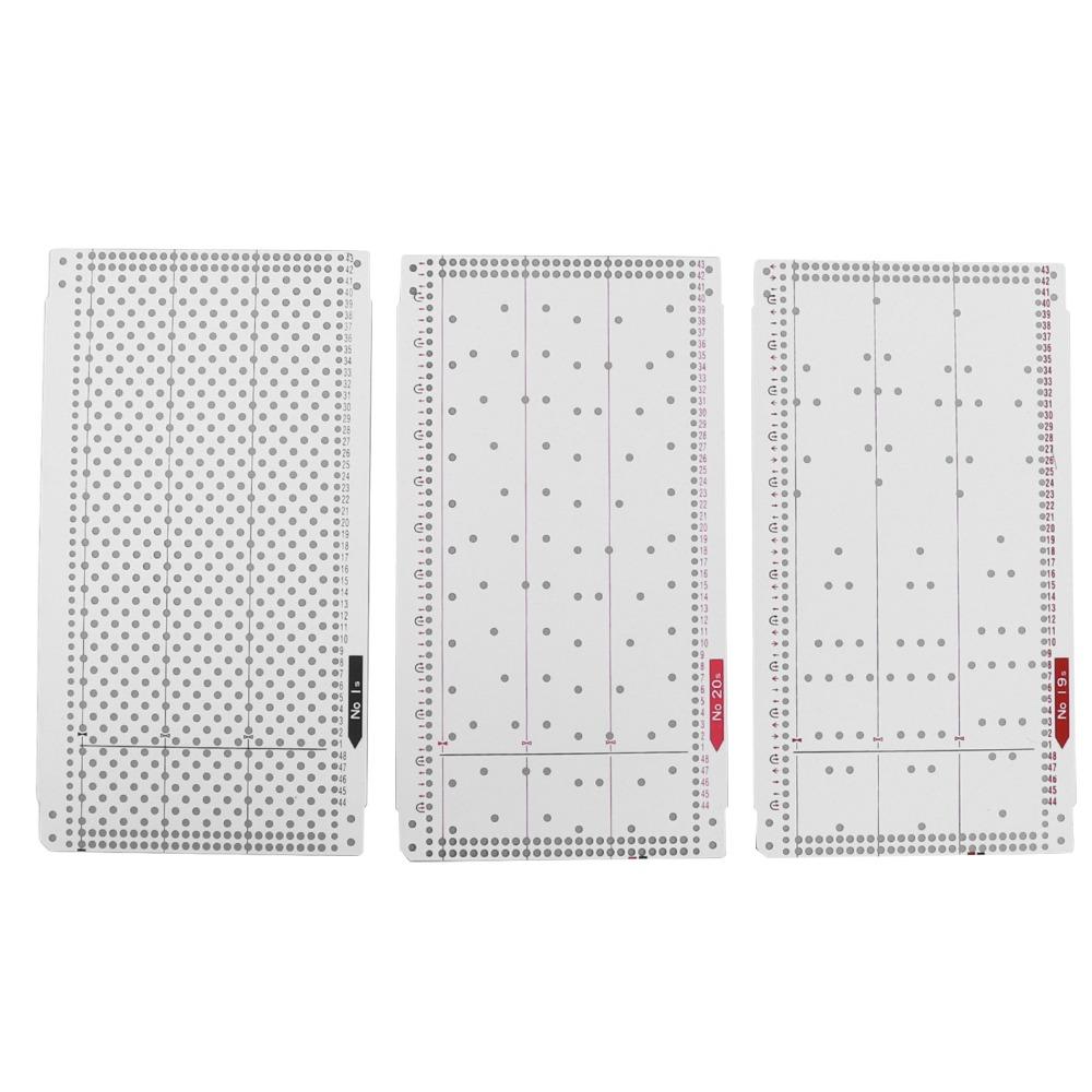 20Pcs 20 Patterns Knitting Machine Accessories 1-20 Punching Stitch Pattern Cards Home Crafting