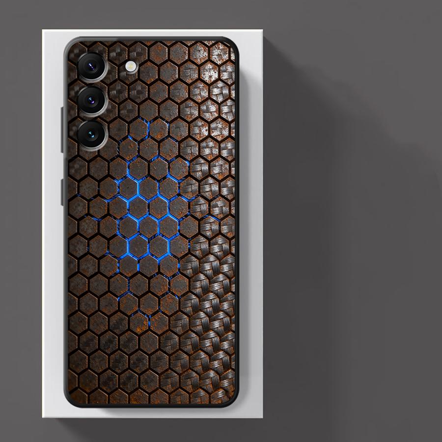 Чехол из нержавеющей стали и углеродного волокна для Xiaomi Redmi Note 13 Pro Plus 7 8 10S 9S 9 11 14 10 12 Pro 11s 12s Чехол для телефона Funda