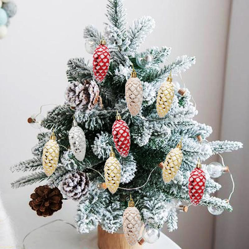 5 шт./коробка для домашнего рождественского украшения, подарочного украшения для рождественской елки Navidad, пластик