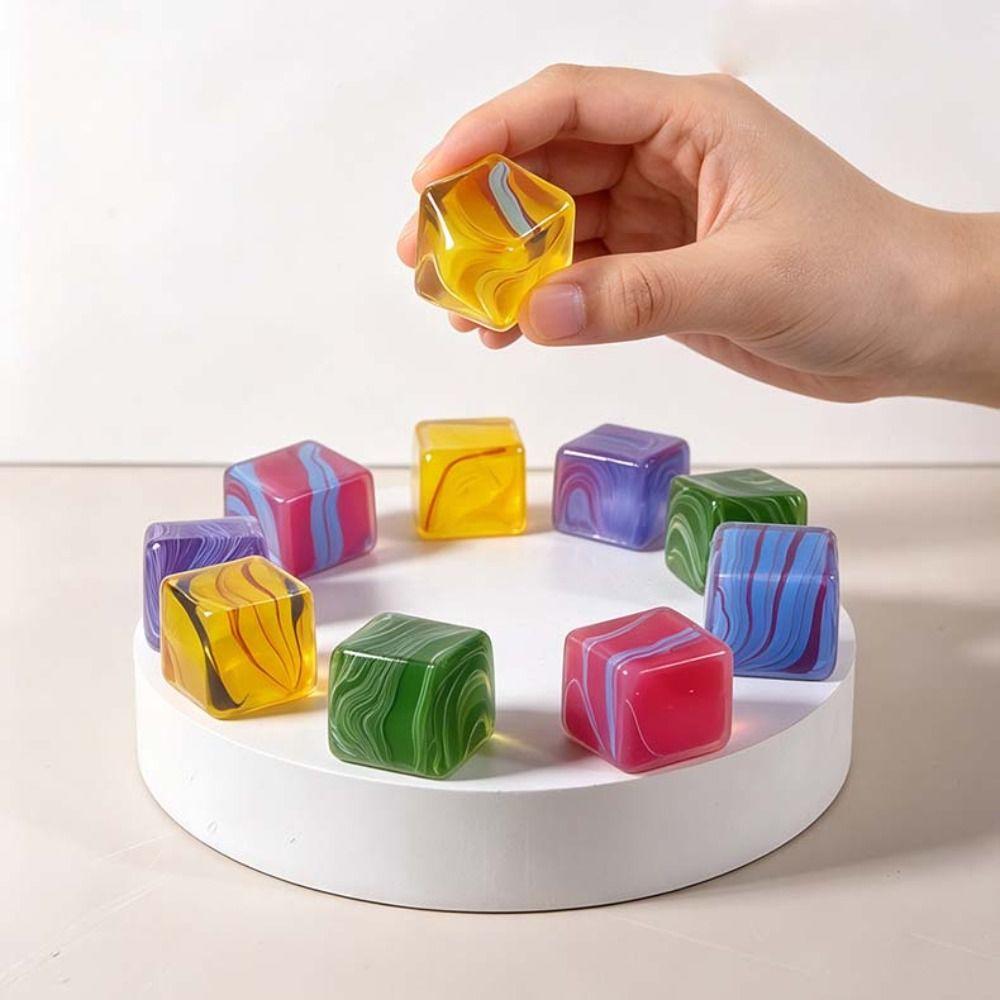 Transparent Ice Cube Squishy Toy Slow Rebound Sensory Fidget Toy Reduce Anxiety