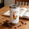 Кофейный тамблер из нержавеющей стали с секретной цитатой, с двойными стенками, термокружка с изоляцией, герметичная дорожная чашка для горячих и холодных напитков F-Caw-F Смешной цыпленок