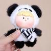 Yousheng Adorable Doll Pendant Multifunctional Plush Keychain with Hanging Buckle Cute Animal Shapes Fox Panda Soft Skin-Friendly Vinyl Face Gift
