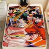 Фланелевое одеяло с принтом персонажей Dragon Ball, Высококачественное, Удобное для всех сезонов, Декор для дома, Тепло и уют, Идеально для рождественских подарков