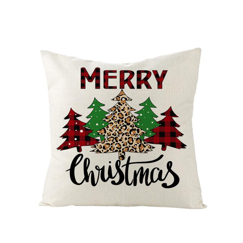 Рождественская наволочка Полиэстер Красный и Зеленый Клетчатый Принт Подушка Скандинавский Дом Гостиная Диванная Подушка