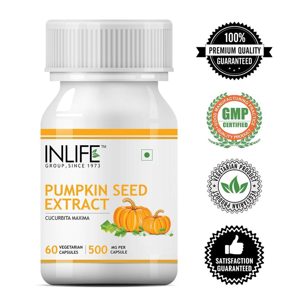 Экстракт семян Тыквы (60 кап, 500 мг), Pumpkin Seed Extract, INLIFE